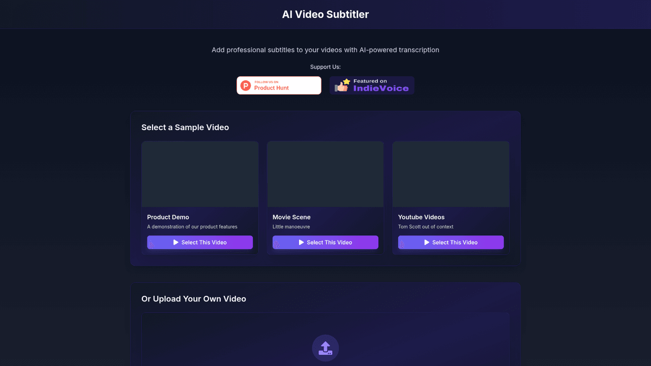 AI Video Subtitler - Screenshot 2