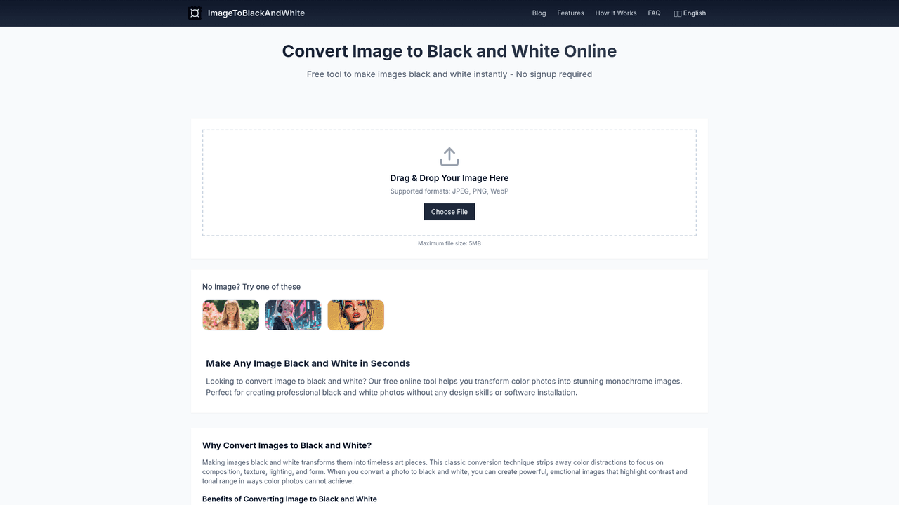 Image to Black and White - Screenshot 2