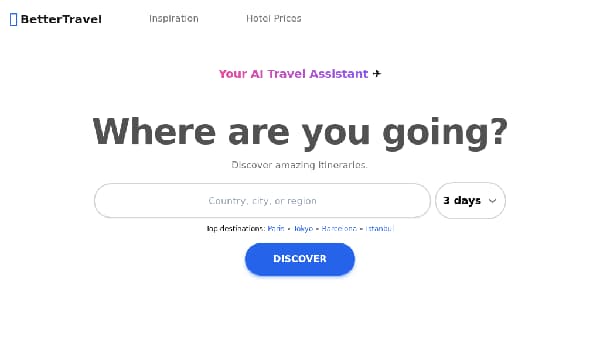 BetterTravel.ai - Main Image