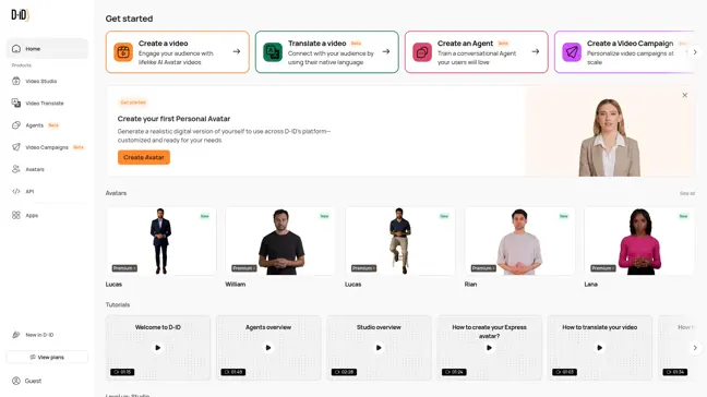 D-ID Studio - Main Image