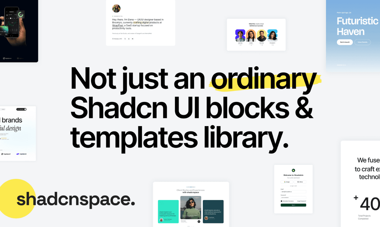 ShadcnSpace - Bloques, componentes y plantillas Shadcn UI accesibles de ...