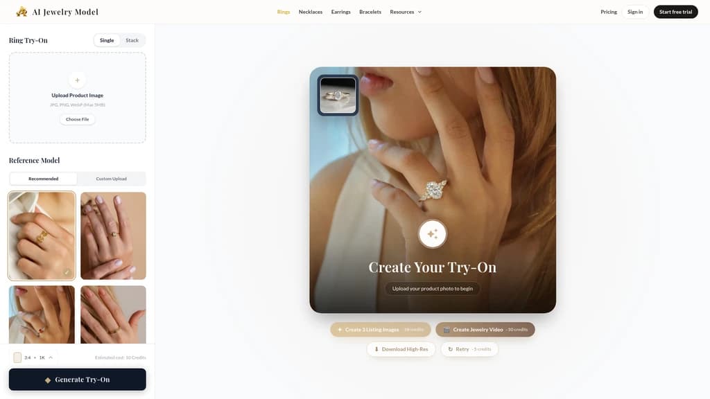 AI Jewelry Model - Screenshot 4