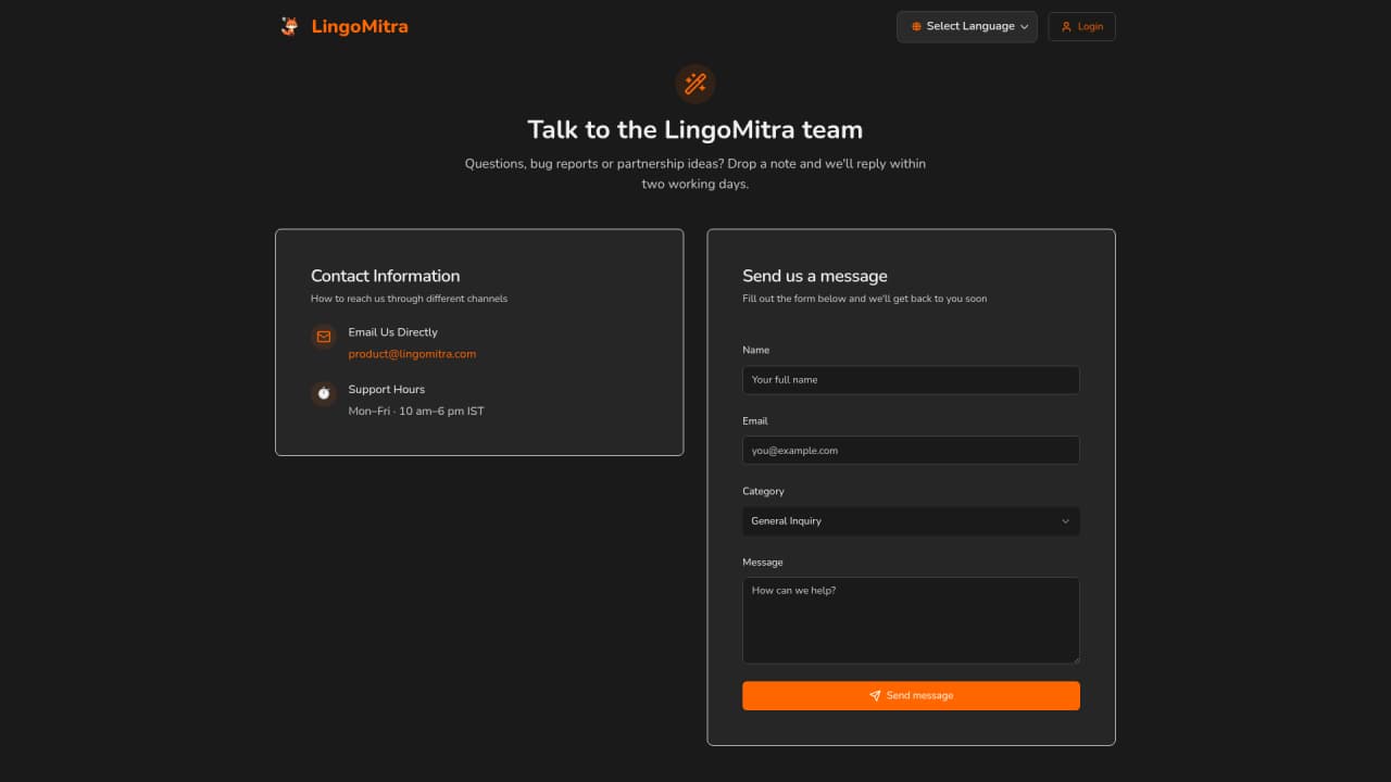 LingoMitra - Screenshot 3