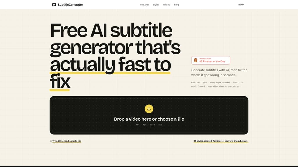 SubtitleGenerator - Main Image