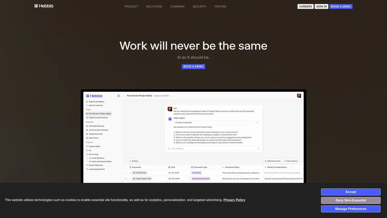 Hebbia - Screenshot 2