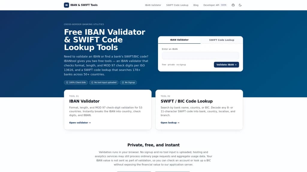 IBANtool - Main Image
