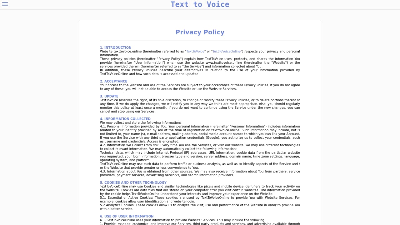 TextToVoice Online - Screenshot 3