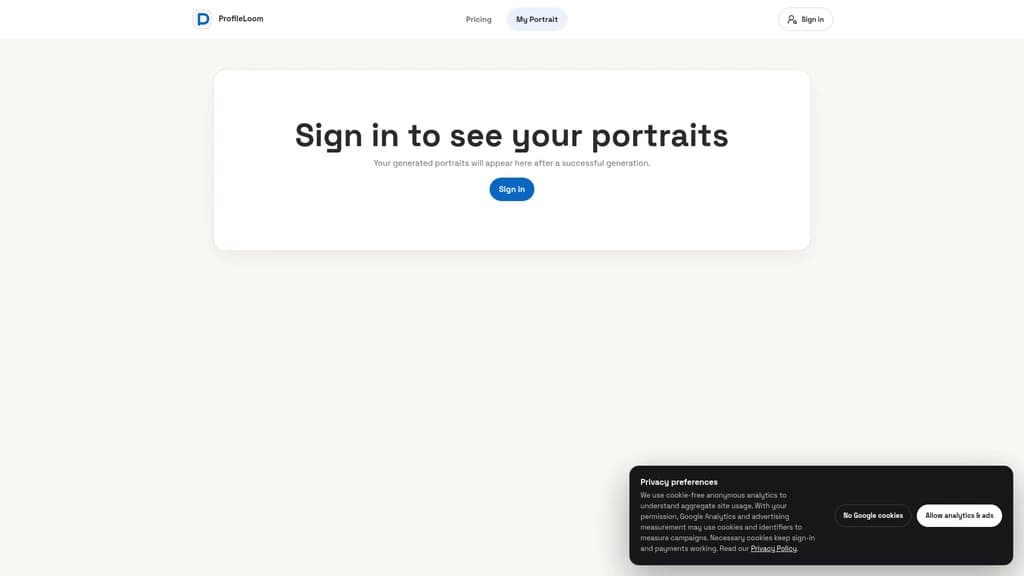 ProfileLoom AI Portrait Generator - Screenshot 3