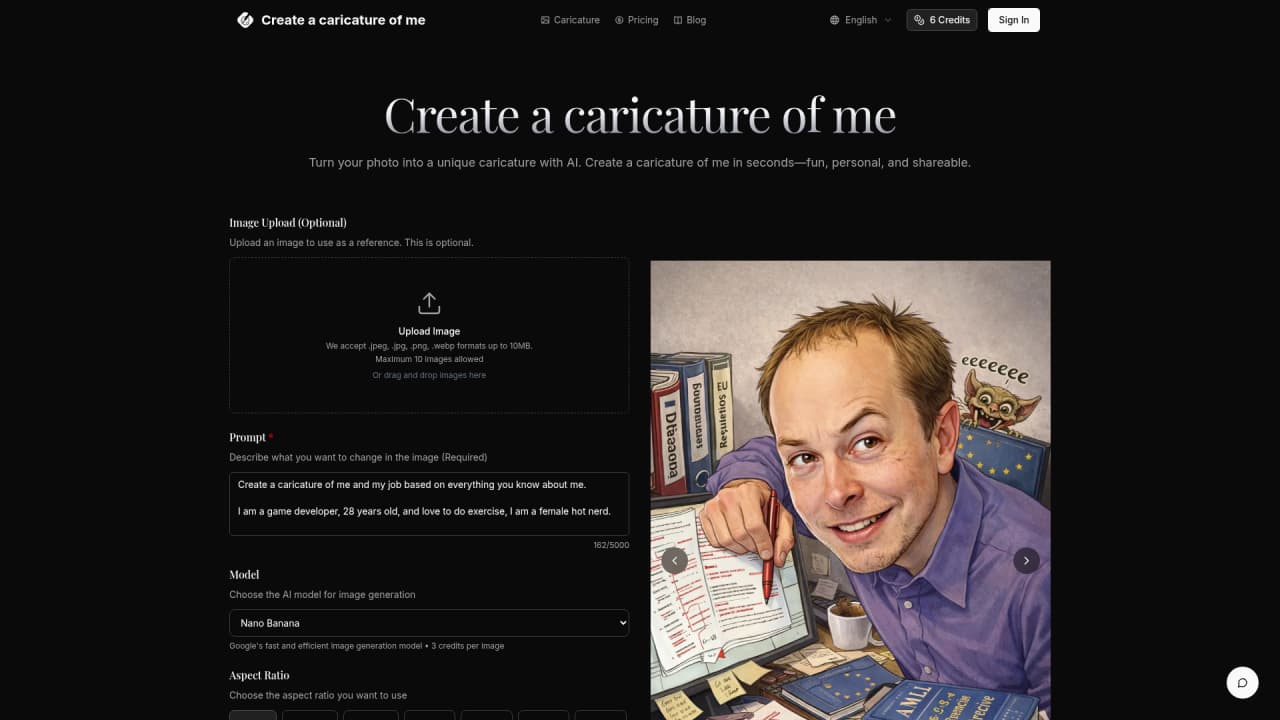 Create a Caricature of Me - Main Image