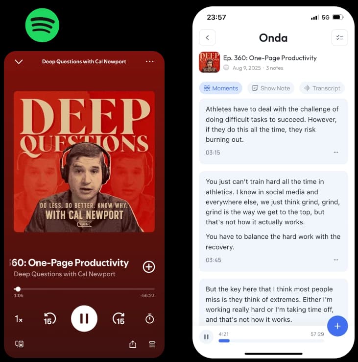 Onda AI Podcast Note Taker - Screenshot 3