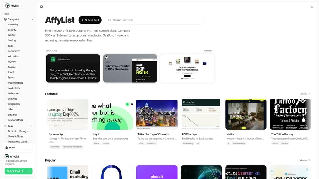 AffyList - Main Image