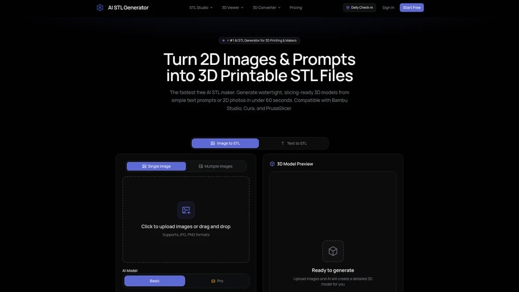 AI STL Generator - Main Image