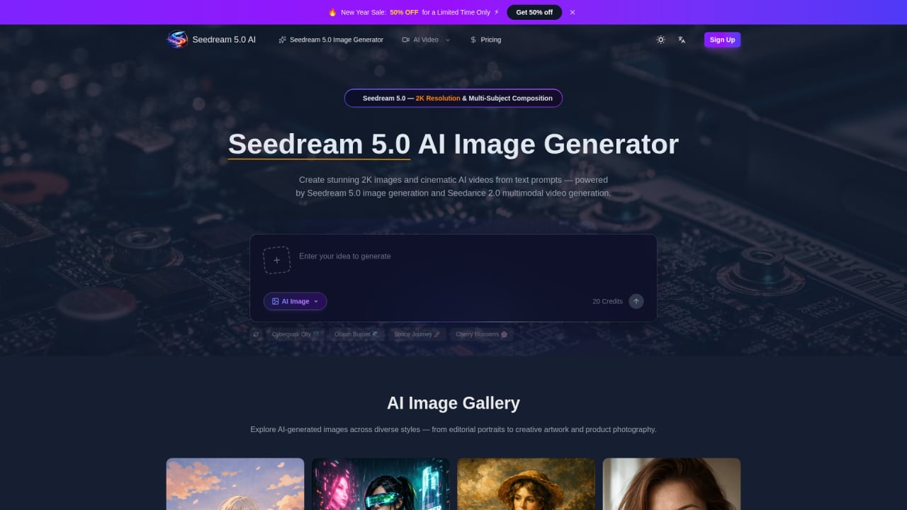 Seedream 5.0 AI - Main Image