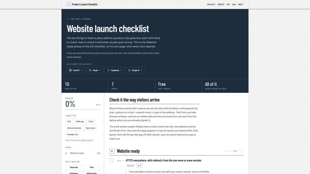 Product Launch Checklist - Screenshot 2