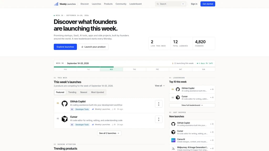 Weekly Launches - Main Image