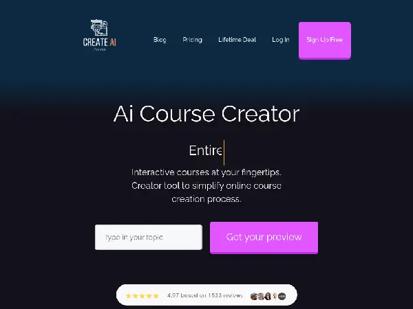 CreateAiCourse - Main Image