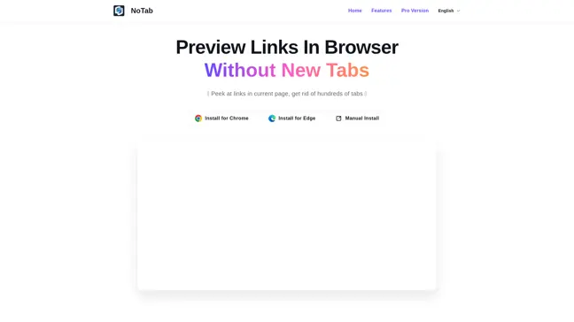 NoTab - Main Image