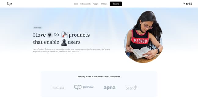 Riya Portfolio - Main Image