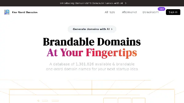 One Word Domains - Main Image