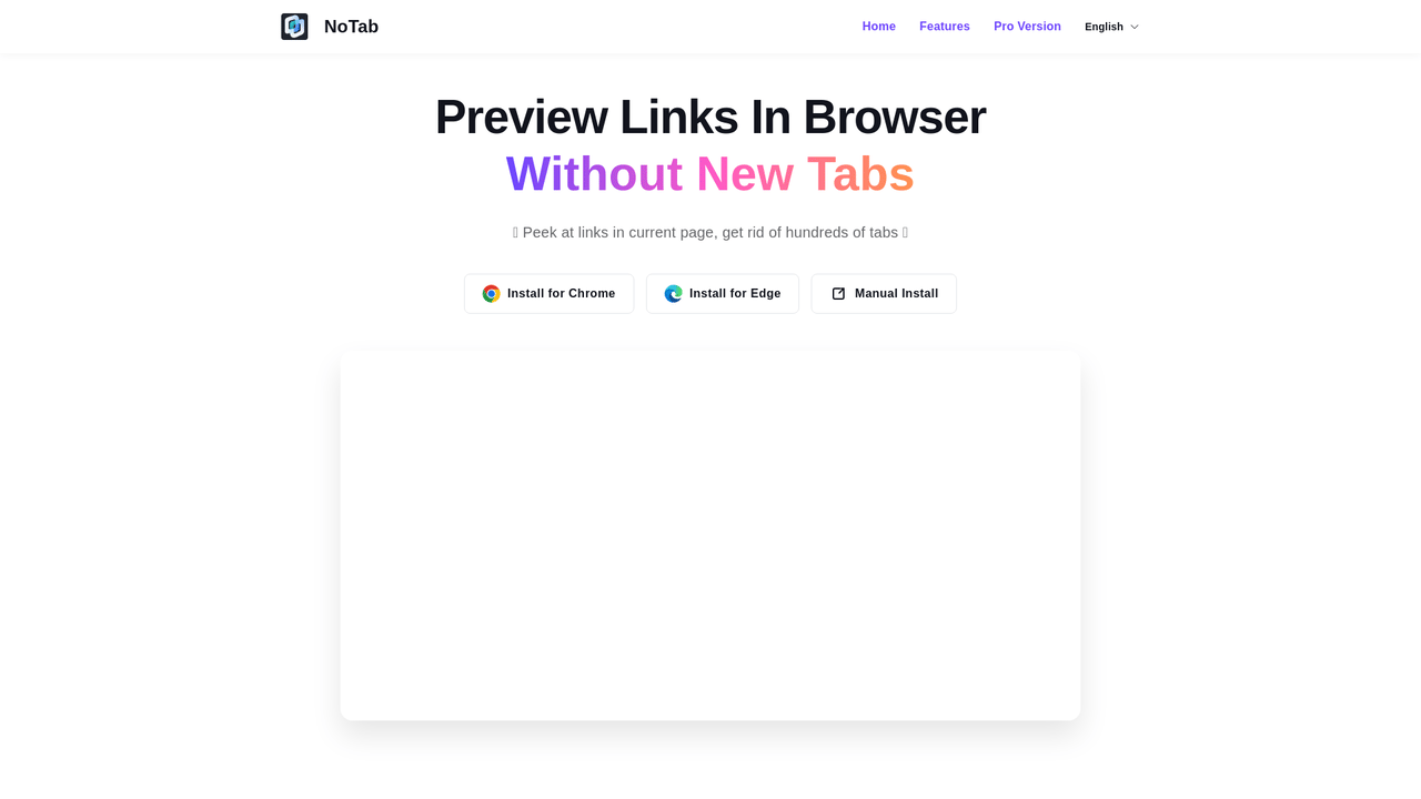 NoTab - Screenshot 2