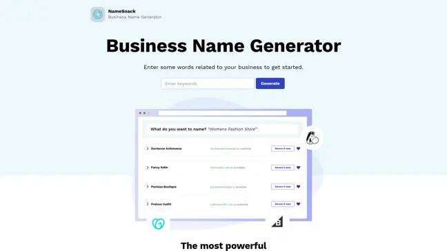NameSnack - Main Image