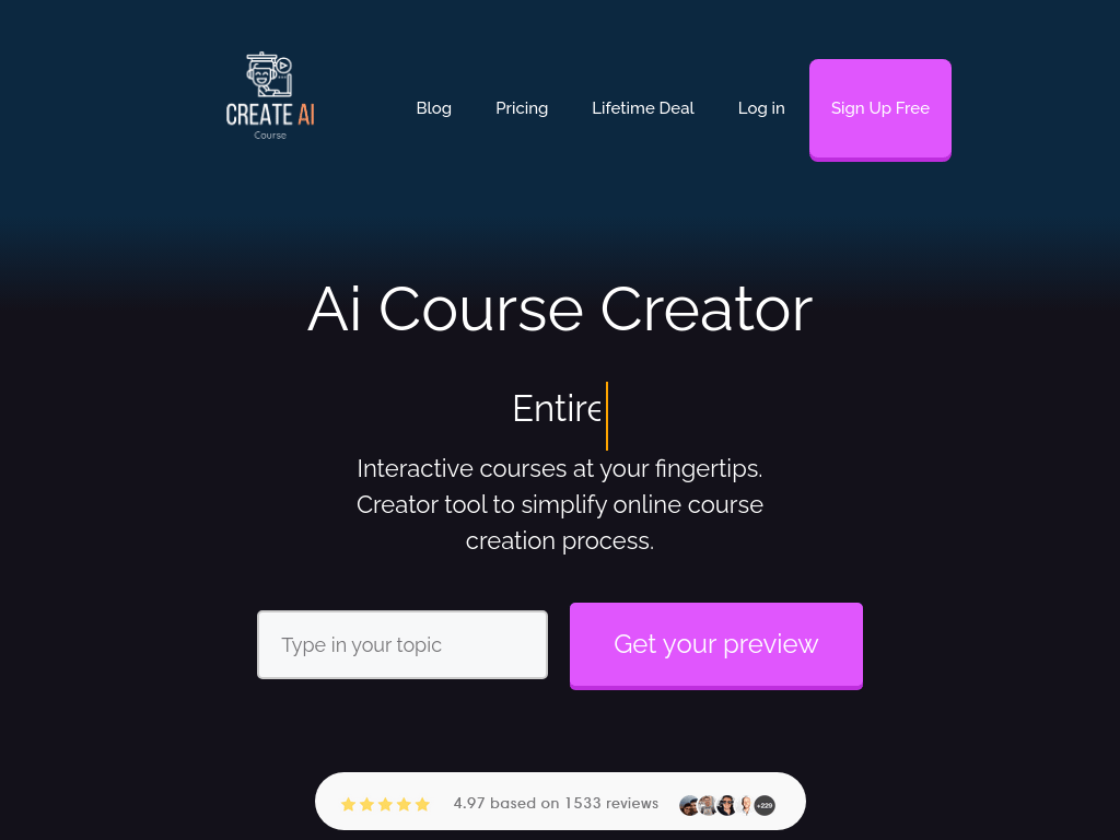 CreateAiCourse - Screenshot 2
