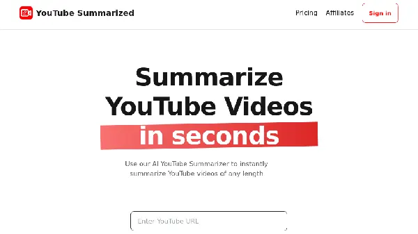 YouTube Summarized - Main Image