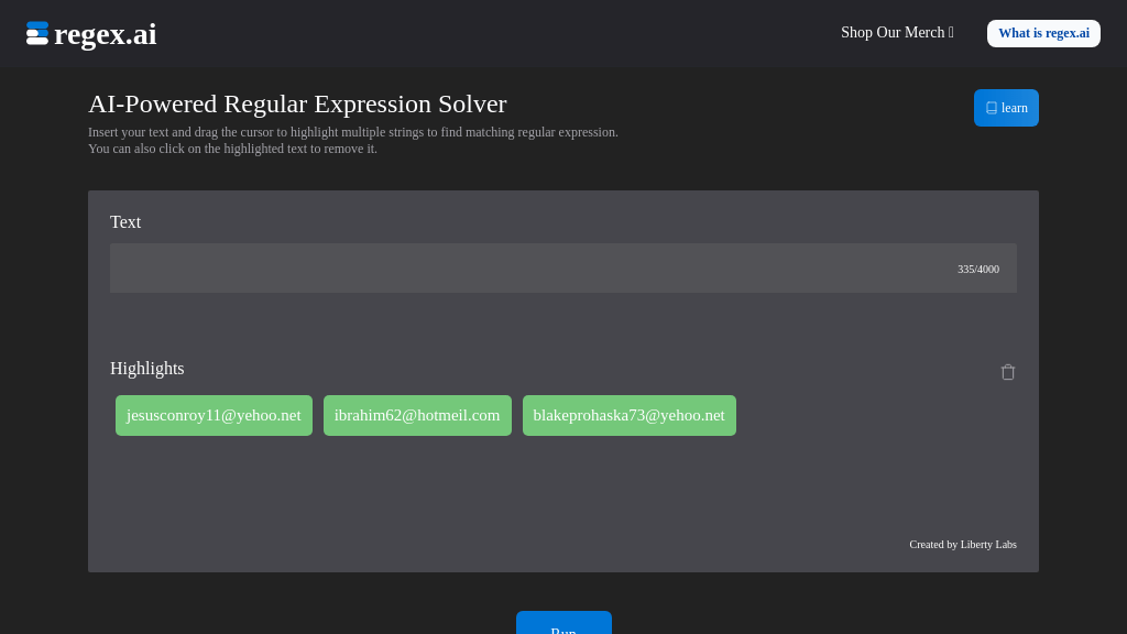Regex.ai - Screenshot 2