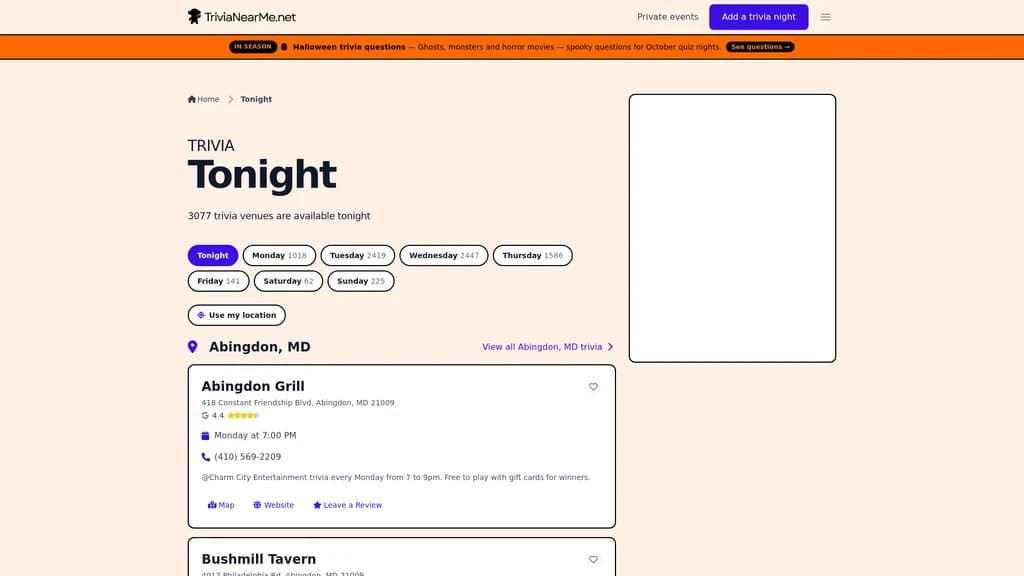 TriviaNearMe - Screenshot 2