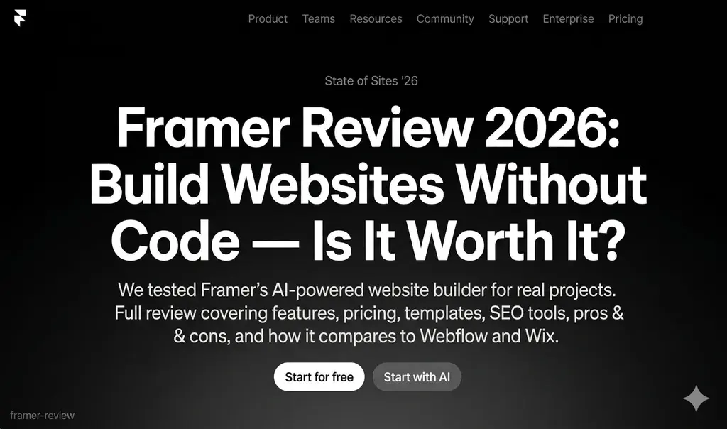 Framer Review 2026: Build Websites Without Code โ Is It Worth It?