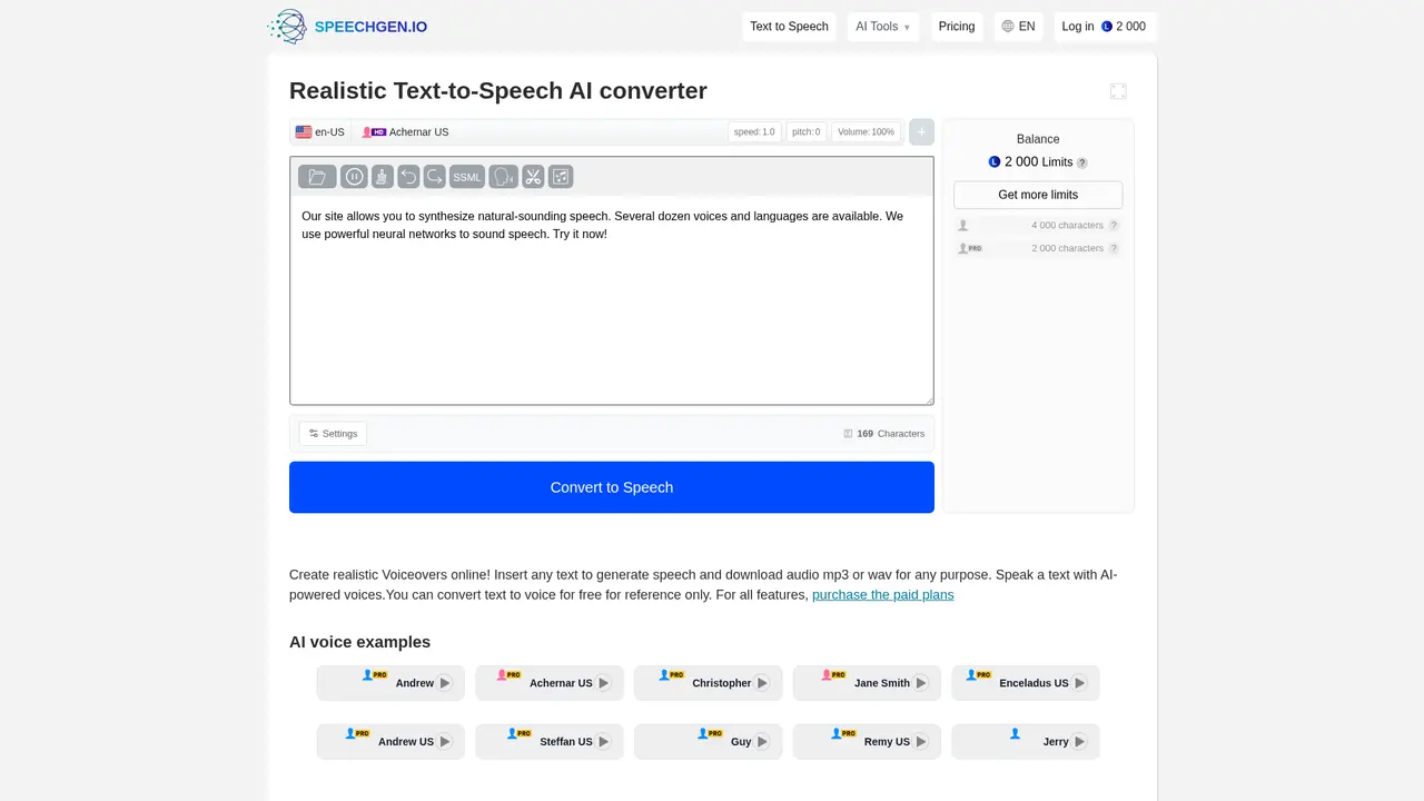 SpeechGen.io - Main Image