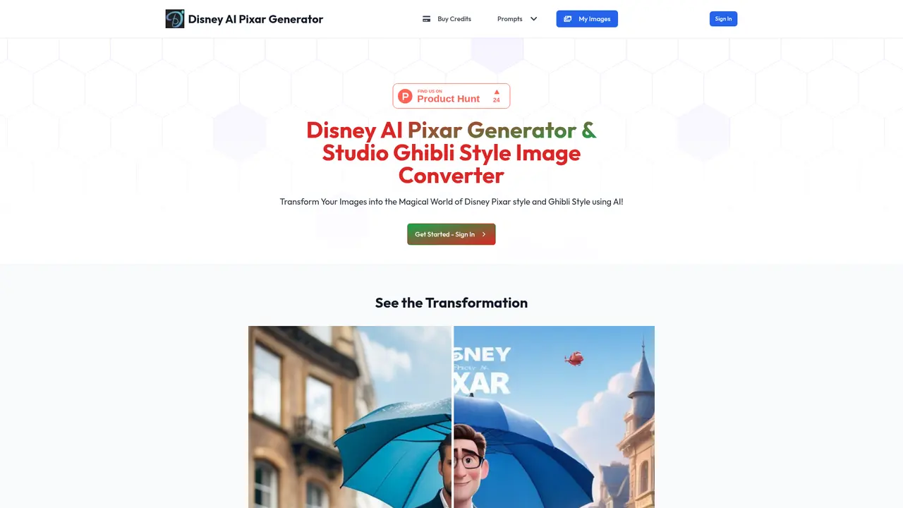 Disney Pixar AI Generator - Main Image