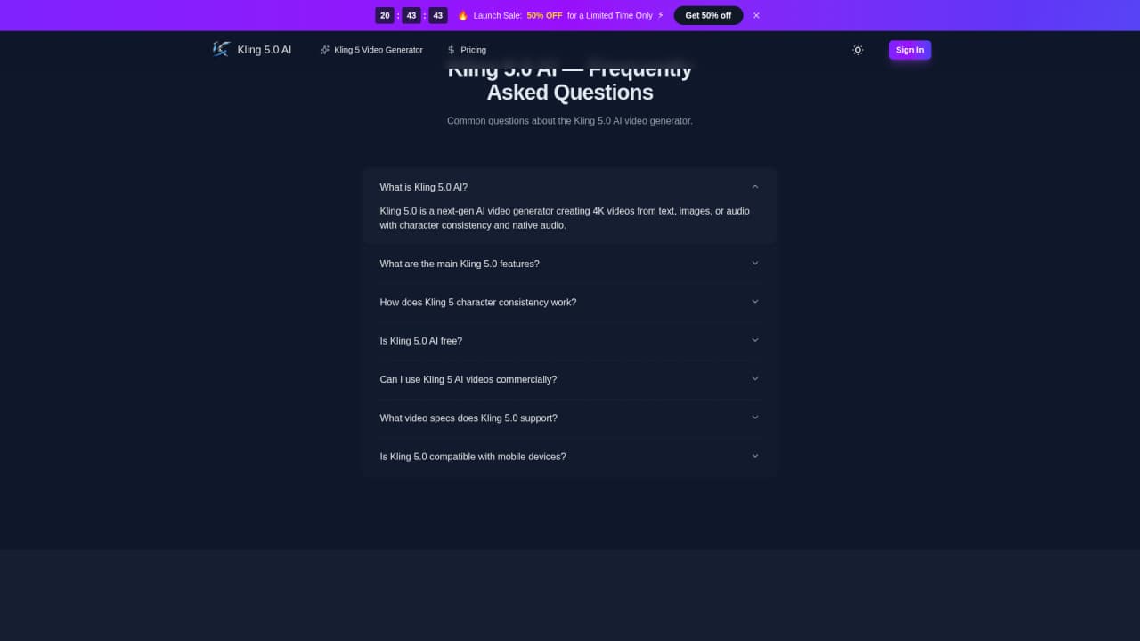 Kling 5.0 AI - Screenshot 3