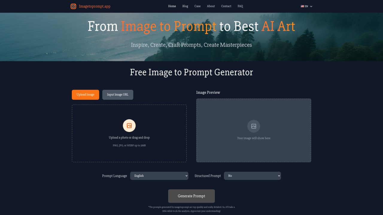 Image to Prompt Generator - Main Image