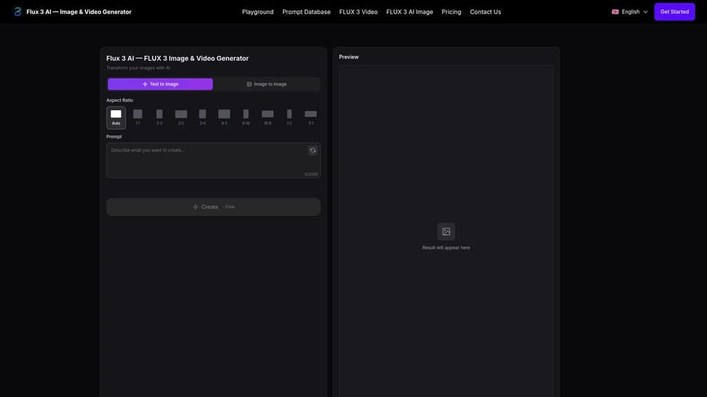 Flux 3 AI — Image & Video Generator - Main Image
