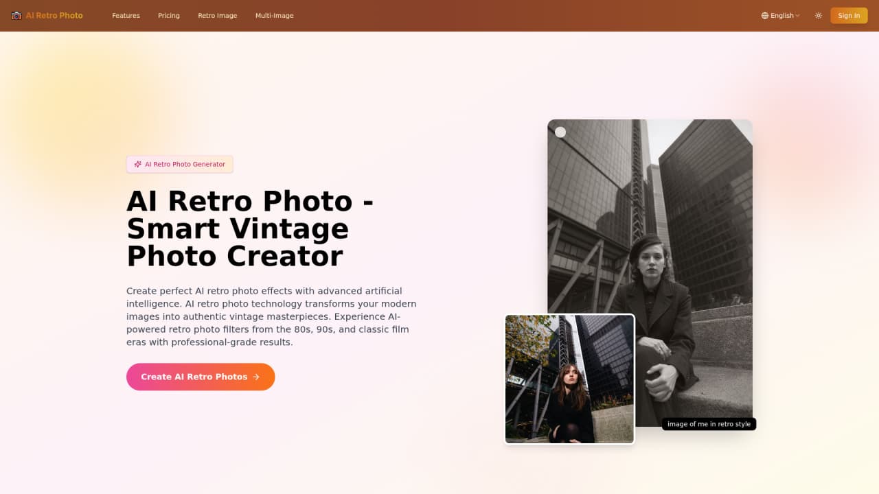 AI Retro Photo - Main Image