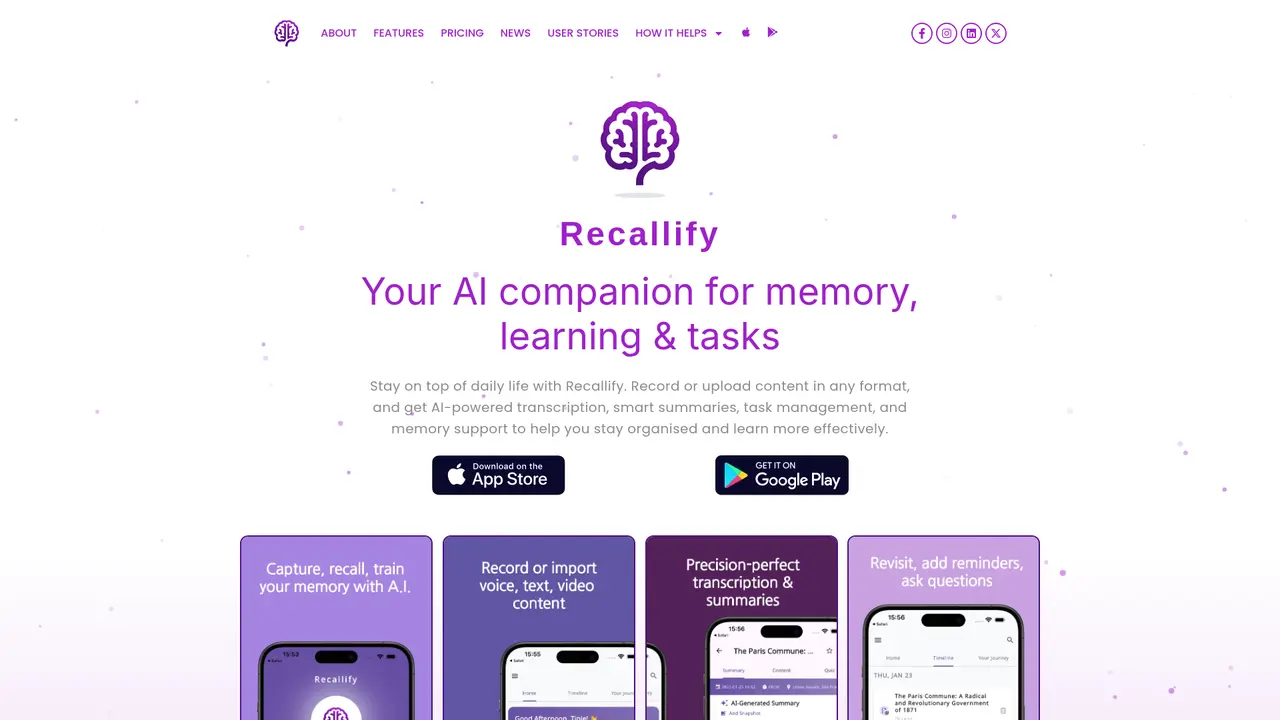 Recallify - Main Image