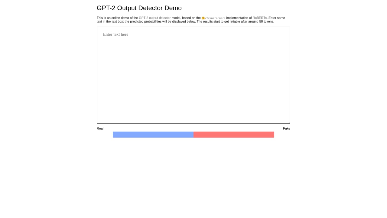 GPT-2 Output Detector - Main Image