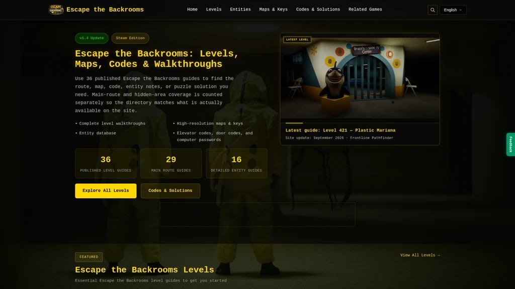 Escape the Backrooms Game Guide - Main Image