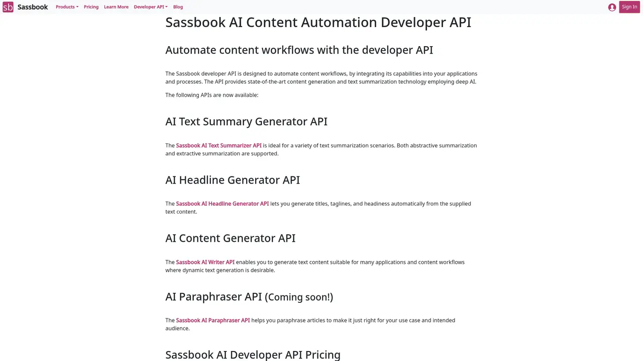 Sassbook AI - Screenshot 3