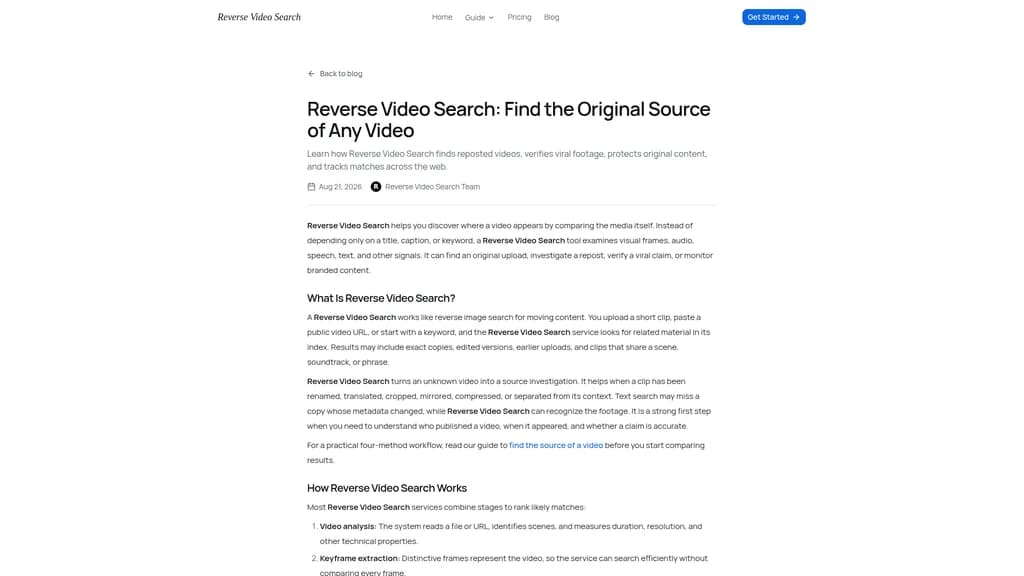 Reverse Video Search - Screenshot 2