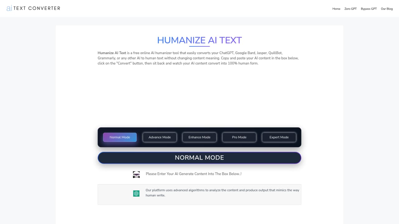 AI Text Converter - Main Image