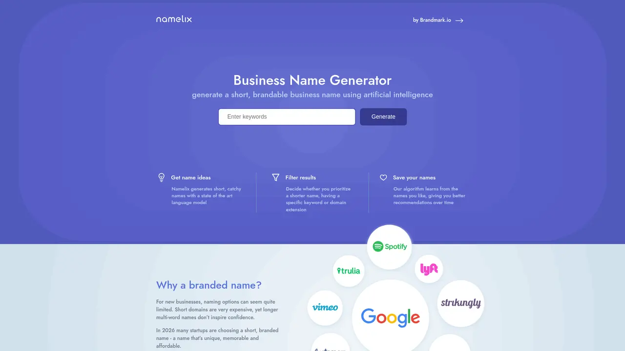 Namelix - Main Image