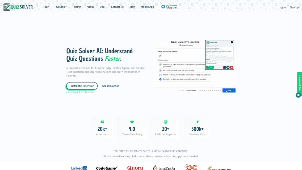 QuizSolver AI - Main Image