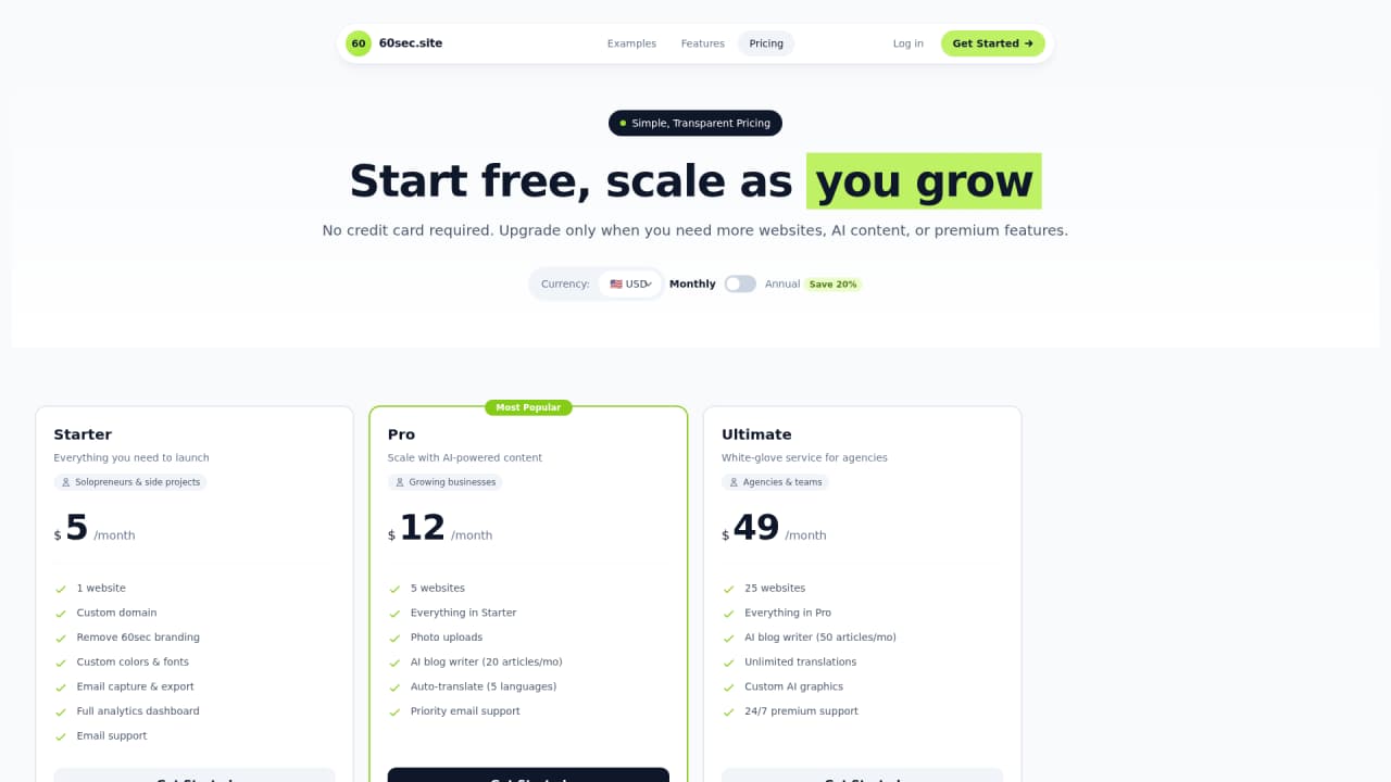 60sec.site - Screenshot 2