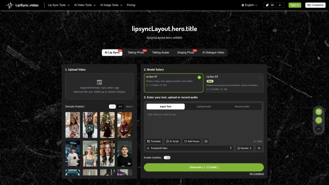 LipSync.video - Main Image