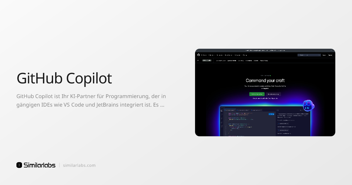 GitHub Copilot - KI-Partner für Programmierung in gängigen IDEs ...