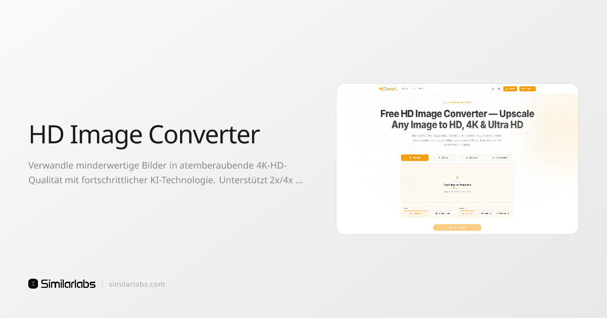 HD Image Converter - KI-gestützte Bildverbesserung in Sekunden ...