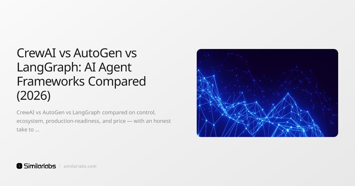 CrewAI vs AutoGen vs LangGraph: AI Agent Frameworks Compared (2026 ...