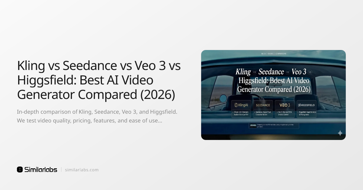 Kling vs Seedance vs Veo 3 vs Higgsfield: Best AI Video Generator ...